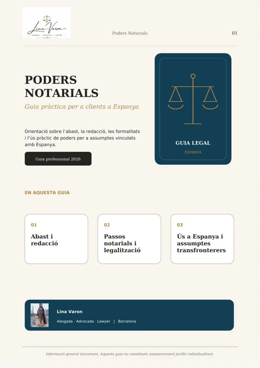 Poders Notarials a Espanya guide cover