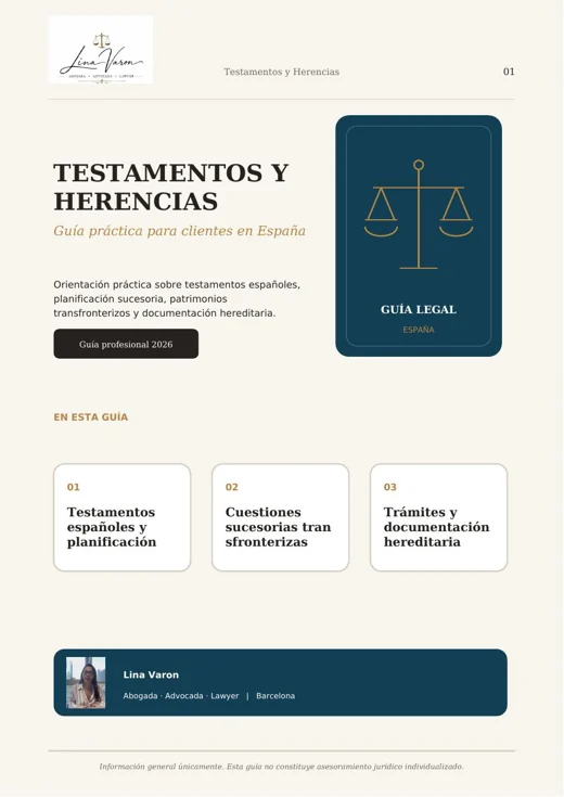 Testamentos y Herencias en España guide cover